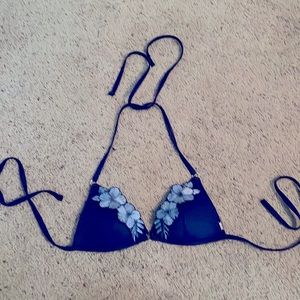 Blue bathing suit top